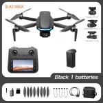 Professional Drone High-Definition Aerial Photography Aircraft Gps Positioning Drone Quadcopter Remote Control Aircraft Toy Gift Color : Black