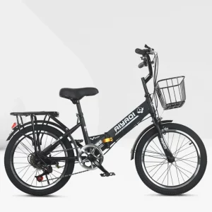 Fold Bicycle 18/20/22 Inch Bike Variable Speed Mountains Light Casual Travel Riding Aldult Portable Commute Transport - AliExpress 18 - Number of speeds : 7 - Color : Black - Size : 22 inches